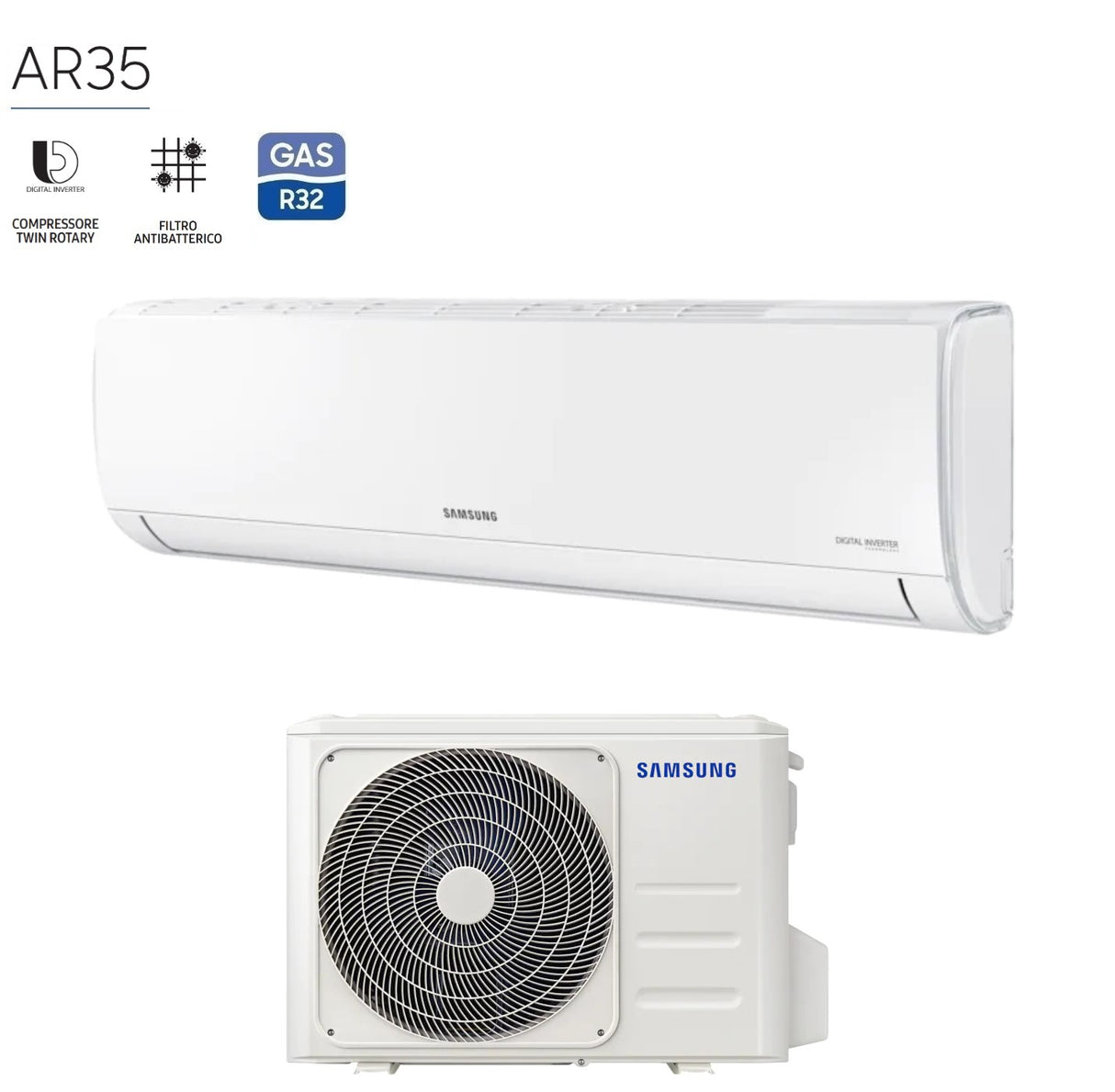 climatizzatore condizionatore inverter samsung serie ar35 maldives 9000 btu ar12txhqasineu _ ar09txhqasixeu r 32 classe a__ a_