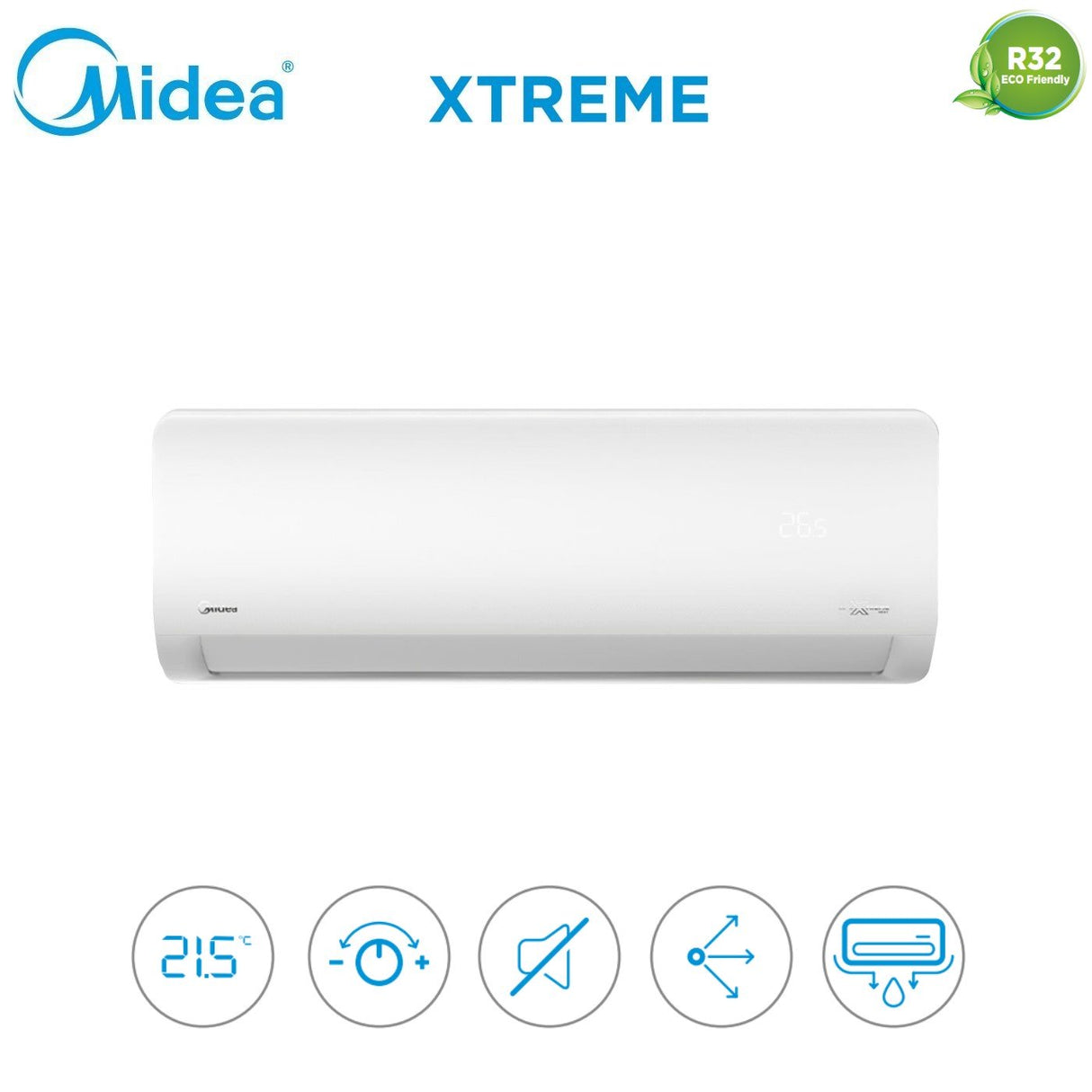climatizzatore condizionatore midea quadri split inverter serie xtreme 9_9_9_12 con m4o 36fn8 r 32 wi fi integrato 9000_9000_9000_12000 novita