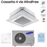 climatizzatore condizionatore samsung inverter cassetta a 4 vie windfree 24000 btu ac071nn4dkh monofase wi fi optional con telecomando wireless e pannello incluso 6389