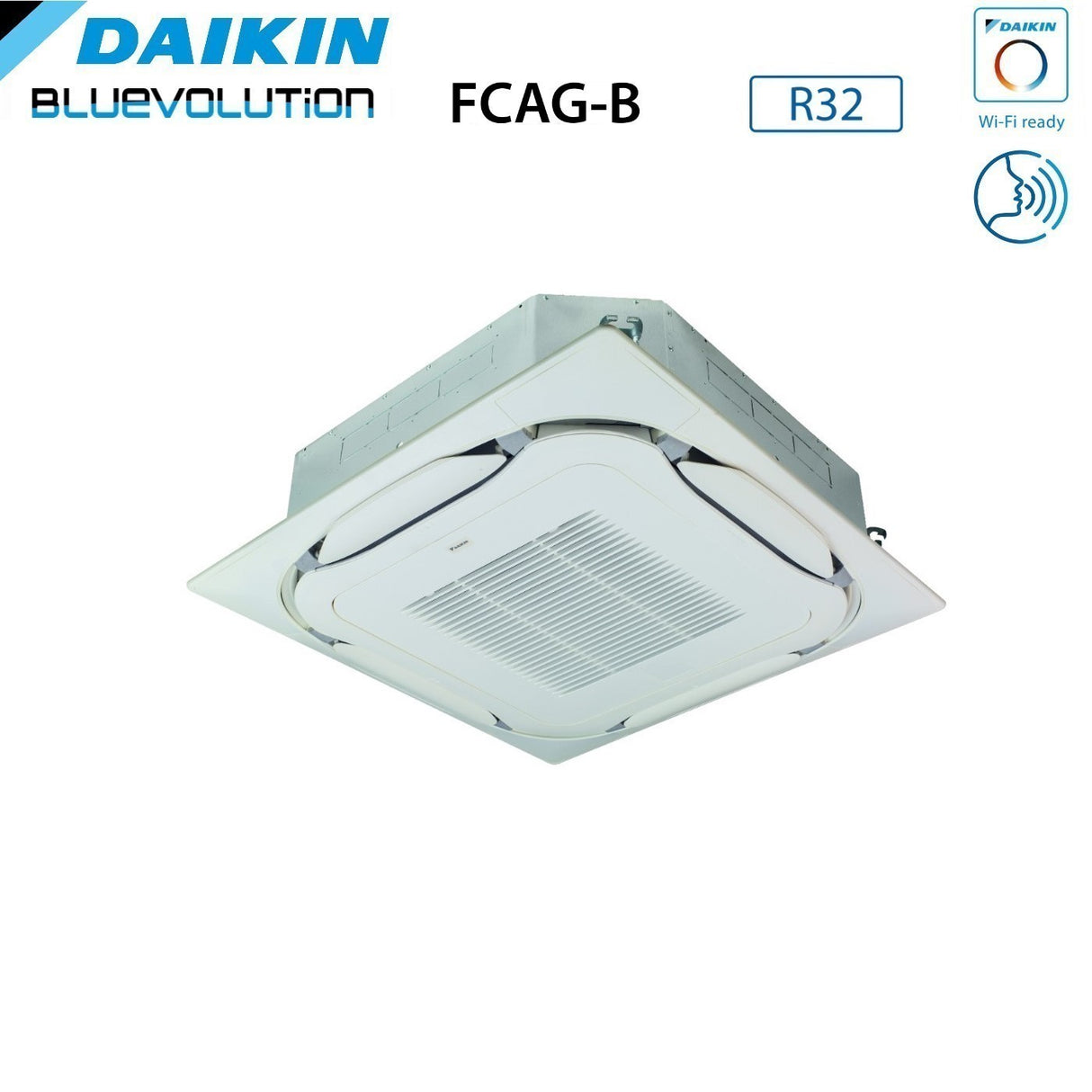 daikin climatizzatore condizionatore daikin bluevolution a cassetta round flow 24000 btu fcag71b azas71mv1 r 32 wi fi optional con griglia standard inclusa