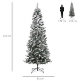 easycomfort easycomfort albero di natale artificiale 210 cm con 631 rami in plastica effetto realistico albero di natale innevato con base in metallo pieghevole decorazioni natalizie verde