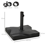 easycomfort easycomfort base per ombrellone quadrata da 18kg per pali da 33 53 8 cm 45x45x39 cm nero