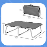 easycomfort easycomfort brandina per cani piccoli pieghevole per interno ed esterno metallo e tessuto oxford 71x58x20 cm grigio