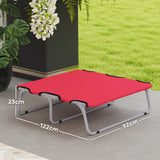 easycomfort easycomfort brandina per cani piccoli pieghevole per interno ed esterno metallo e tessuto oxford 71x58x20 cm rosso