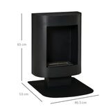 easycomfort easycomfort camino a bioetanolo con serbatoio da 1 5l copertura fino 20 46 5x53x65cm nero