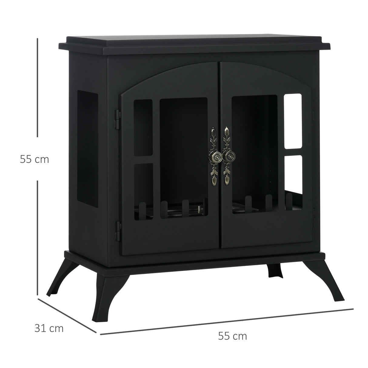 easycomfort easycomfort camino a bioetanolo in acciaio inox con bruciatore da 0 9l per 3 ore di durata 55x31x55cm nero