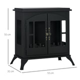 easycomfort easycomfort camino a bioetanolo in acciaio inox con bruciatore da 0 9l per 3 ore di durata 55x31x55cm nero