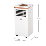 easycomfort easycomfort condizionatore portatile deumidificatore con telecomando timer 24h e 2 velocita 1122w classe energetica a 10000btu 35 5x34x70cm bianco