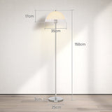 easycomfort easycomfort lampada a piantana moderna con paralume a doppio strato in metallo e acrilico 35x150 cm bianca