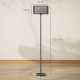 easycomfort easycomfort lampada da terra moderna con doppio paralume e interruttore a pedale 33 x 152 5 cm nero