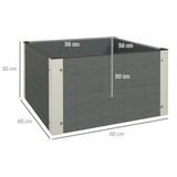 easycomfort easycomfort letto per orto rialzato con fondo aperto e profili in alluminio 60x60x30cm grigio scuro