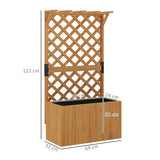 easycomfort easycomfort letto per orto rialzato con traliccio per rampicanti e pergola superiore 64x33x122 cm legno