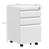 easycomfort easycomfort mobiletto da ufficio a 3 cassetti con barra regolabile e vassoio in acciaio 37x43 5x60 cm bianco