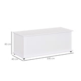 easycomfort easycomfort panca contenitore multiuso in legno truciolare con coperchio apribile per camera e ingresso 100x40x40cm bianco