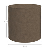 easycomfort easycomfort poggiapiedi 2 in 1 con rivestimento rimovibile in tessuto effetto lino 41x41 cm marrone