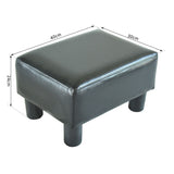 easycomfort easycomfort poggiapiedi divano rettangolare poggiapiedi pouf imbottito e rivestito in finta pelle max 100kg per soggiorno e ingresso 40x30x24 cm nero