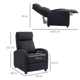easycomfort easycomfort poltrona reclinabile con poggiapiedi e braccioli in tessuto effetto lino e metallo 69 2x88 3x101 cm nero