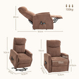 easycomfort easycomfort poltrona relax alzapersona con 8 punti massaggio reclinazione a 135 e 2 telecomandi marrone