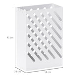 easycomfort easycomfort portaombrelli di design con vaschetta raccogli gocce e 4 ganci in metallo 28x14x41 cm bianco