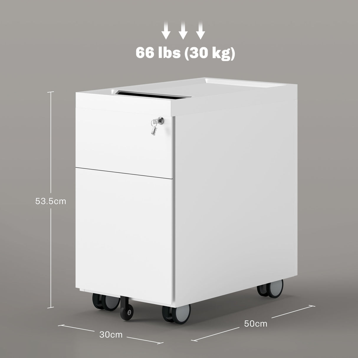 easycomfort easycomfort schedario per ufficio con 2 cassetti fessura a busta e barra per appendere in acciaio 30x50x53 5 cm bianco