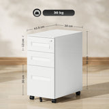 easycomfort easycomfort schedario portadocumenti in acciaio a 5 ruote con 2 cassetti e vassoio portapenne 30x43 5x60 cm bianco