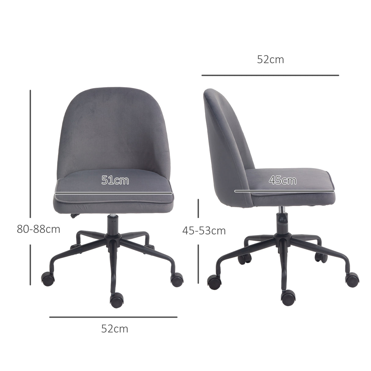 easycomfort easycomfort sedia da ufficio con altezza regolabile e funzione dondolo rivestimento in tessuto vellutato grigio