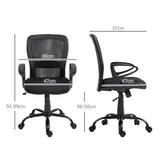 easycomfort easycomfort sedia da ufficio con altezza regolabile e tessuto a rete seduta girevole e inclinazione nero