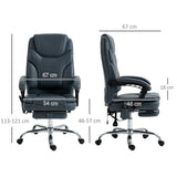 easycomfort easycomfort sedia da ufficio massaggiante e riscaldante con poggiapiedi in pelle pu e acciaio 67x67x113 121 cm grigio