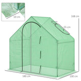easycomfort easycomfort serra da giardino con porta a cerniera e presa daria 4 funi e paletti inclusi 180x100x168 cm verde