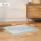 easycomfort easycomfort set 100 tappetini igienici per cani a 6 strati in tessuto non tessuto carta e pe 45x30 cm blu e bianco