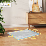easycomfort easycomfort set 100 tappetini igienici per cani a 6 strati in tessuto non tessuto carta e pe 45x60 cm blu e bianco
