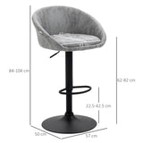 easycomfort easycomfort set 2 sgabelli da bar con altezza regolabile rivestimento finta pelle e schienale grigio chiaro