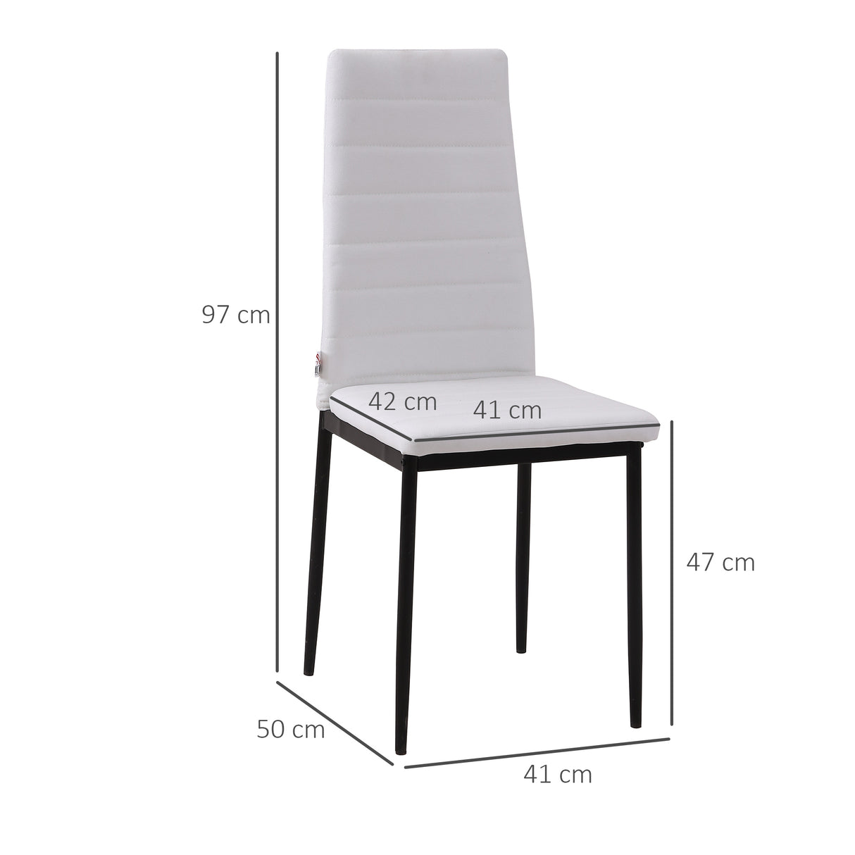 easycomfort easycomfort set 4 sedie imbottite per soggiorno o sala da pranzo sedie da cucina moderne in metallo e tessuto bianco