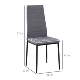 easycomfort easycomfort set 4 sedie imbottite per soggiorno o sala da pranzo sedie da cucina moderne in metallo e tessuto grigio