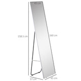 easycomfort easycomfort specchio da terra e parete con struttura in alluminio per camera ingresso e bagno 45x37x158 5cm