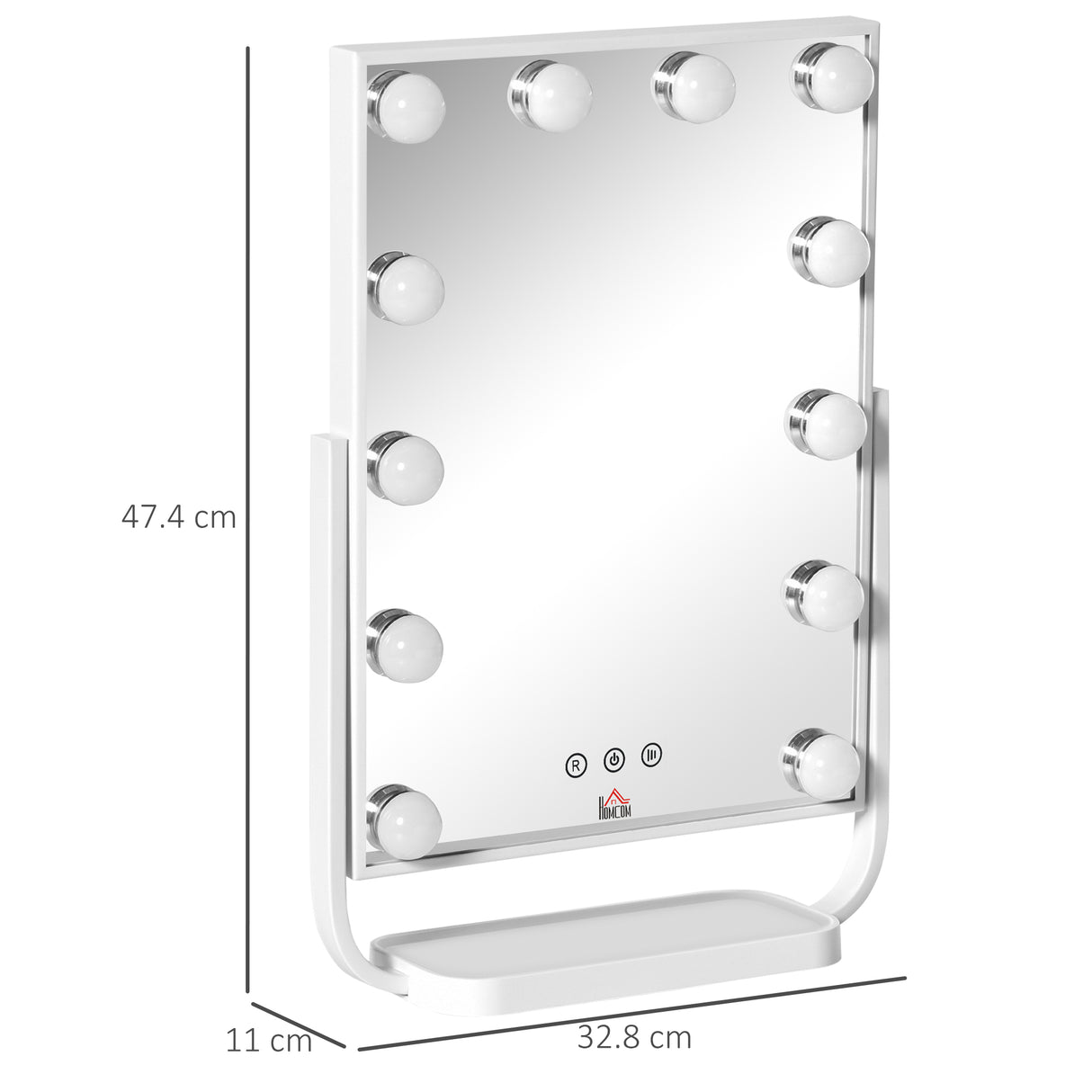 easycomfort easycomfort specchio trucco illuminato inclinabile con 12 luci led e luminosita regolabile 32 8lx11x47 4cm