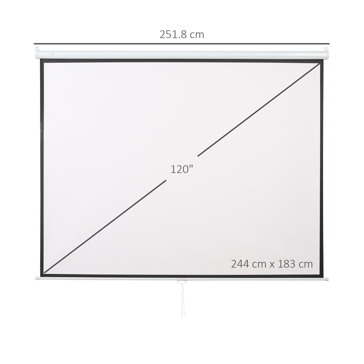 easycomfort easycomfort telo per proiettore da 120 formato 16943 ad altezza regolabile 251 8x8 6x7 cm bianco e nero ean 8054111847704
