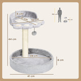 easycomfort easycomfort tiragraffi per gatti con lettini corda in juta e peluche 41x41x44 cm grigio chiaro