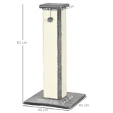 easycomfort easycomfort tiragraffi per gatti con pallina palo in sisal e rivestimento in peluche 41x41x81 cm grigio