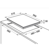 electrolux piano cottura a gas electrolux rgg6243lor 4 fuochi l594xp51 crosscook nero ean 7332543392261
