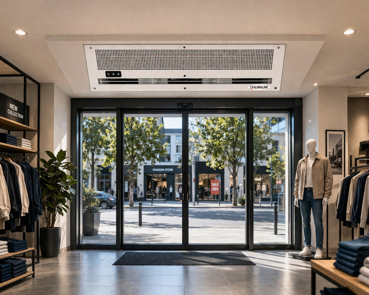 klimaline barriera d aria ad incasso klimaline ecoline 1s 739b da 150 cm 2 velocita senza resistenza con telecomando incluso