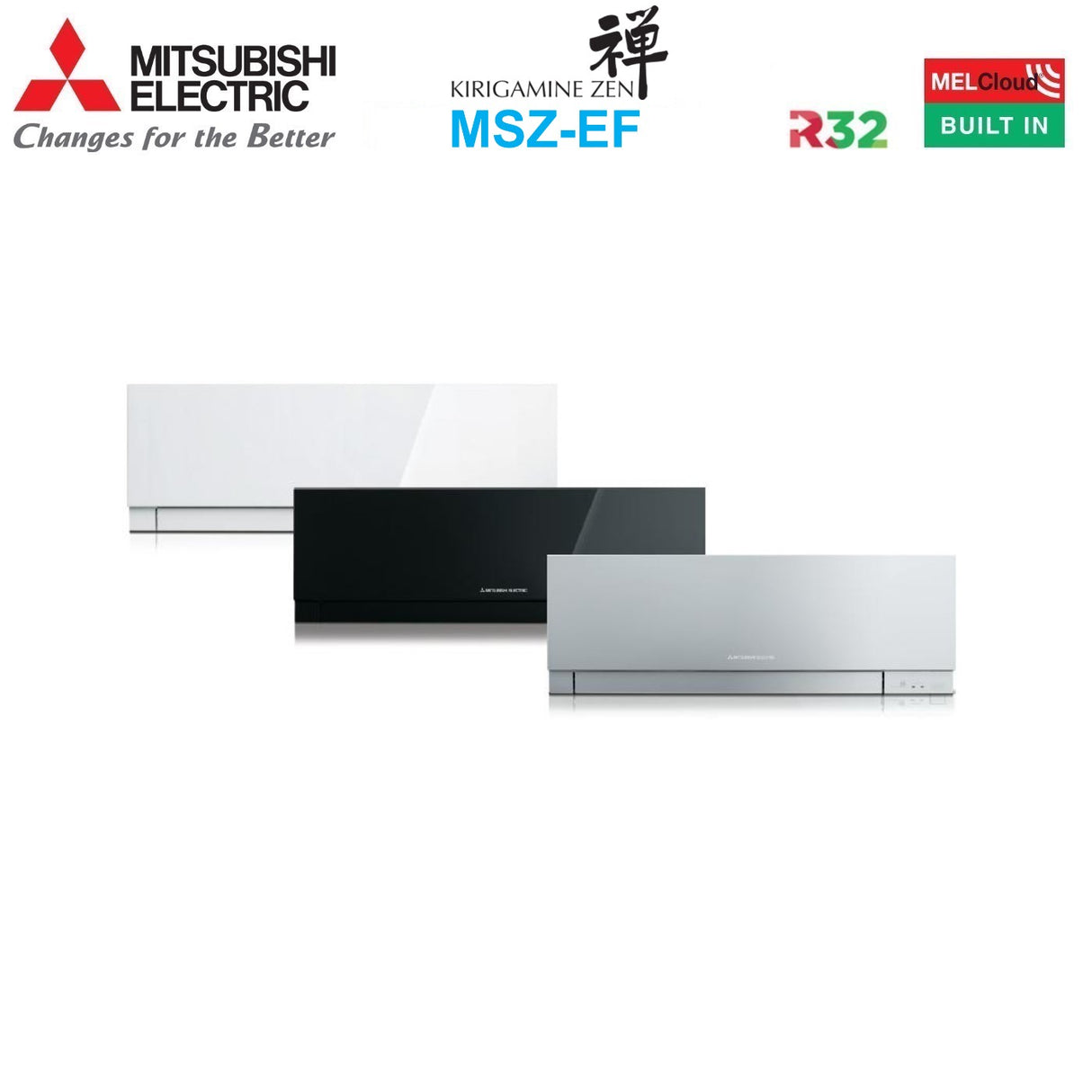 mitsubishi electric unita interna a parete mitsubishi electric kirigamine zen silver 18000 btu msz ef50vgks r 32 wi fi integrato ean 8851492797112