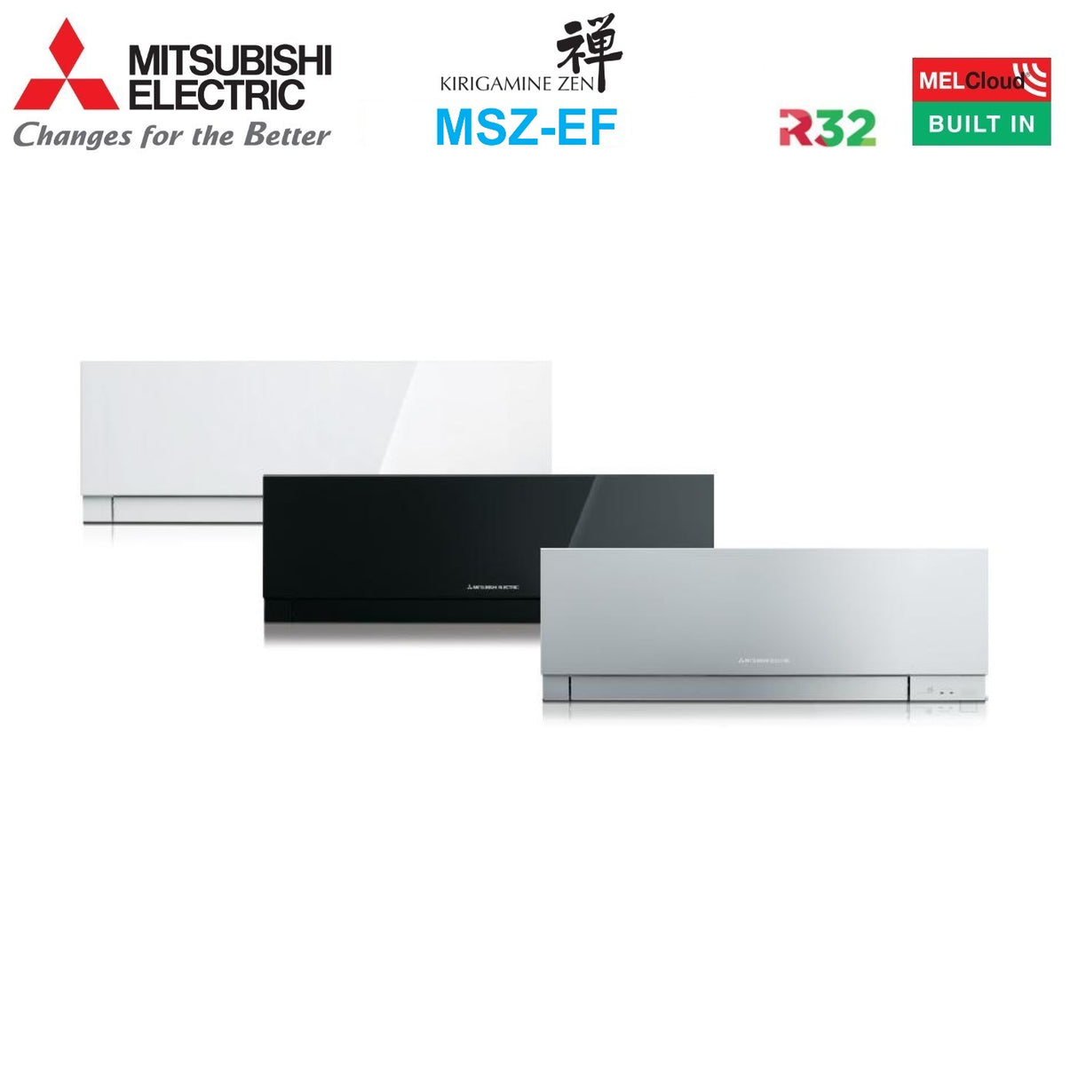 unita interna a parete mitsubishi electric serie kirigamine zen white 7000 btu msz ef22vgkw r 32 wi fi integrato colore bianco