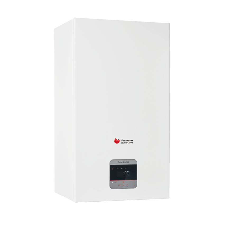 caldaia hermann saunier duval thema condens 25 sb solo riscaldamento a condensazione completa di kit fumi low nox metano o gpl 28019