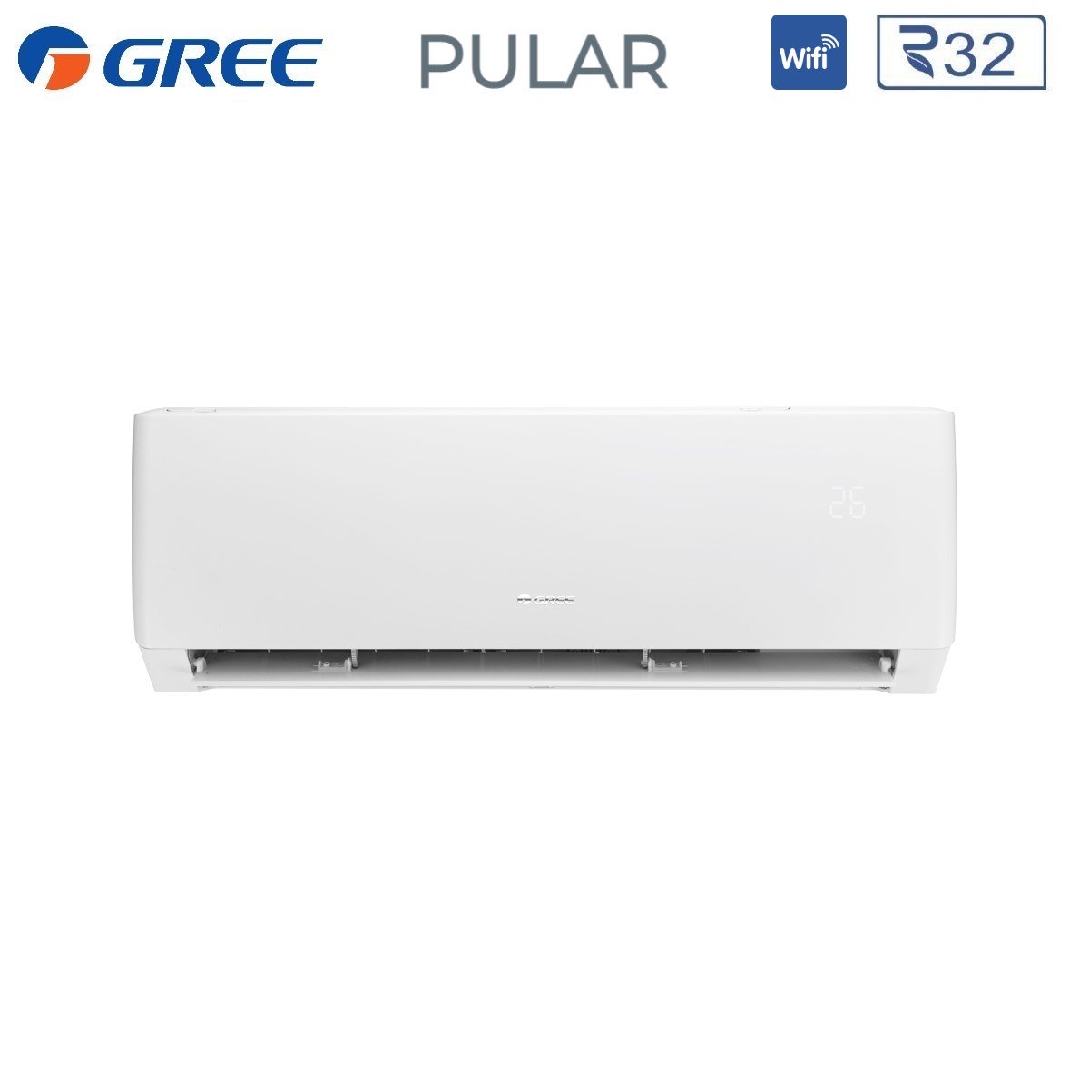 climatizzatore condizionatore gree trial split inverter serie pular 7_7_18 con gwhd 24 nk6oo r 32 wi fi integrato 7000_7000_18000