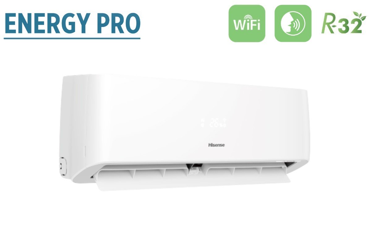 climatizzatore condizionatore hisense dual split inverter serie energy pro 12_12 con 2amw52u4rxc r 32 wi fi integrato 12000_12000 novita