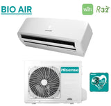 climatizzatore condizionatore hisense inverter serie bio air 9000 btu tdve090ag _ tdve090aw r 32 wi fi integrato classe a__ a_
