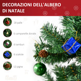 easycomfort easycomfort 1 8m albero di natale artificiale con 624 rami in pvc ignifughi albero di natale realistico con decorazioni e rami folti verde