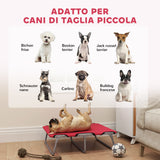 easycomfort easycomfort brandina per cani piccoli pieghevole per interno ed esterno metallo e tessuto oxford 71x58x20 cm rosso