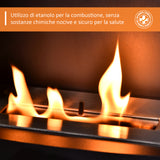 easycomfort easycomfort camino a bioetanolo con serbatoio da 1 5l copertura fino 20 46 5x53x65cm nero